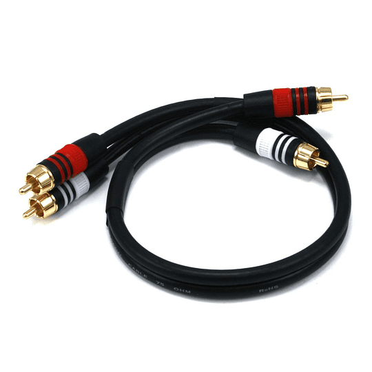 Cable Monoprice Premium 2 RCA Plug/2 RCA Plug  22AWG  45cms