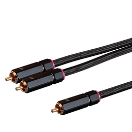 Cable Monoprice Onix Series -  RCA a 2 RCA, 0.8 metros, negro