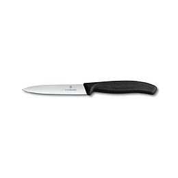 CUCHILLO PARA VERDURA, PUNTIAGUDO CON MANGO NYLON NEGRO, 10CM, VICTORINOX 6.7703