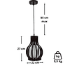 LAMPARA COLGANTE DE MADERA