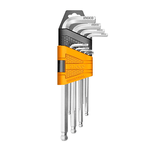 Set llaves Allen Punta de Bola Industrial 9 Piezas 1.5-10mm