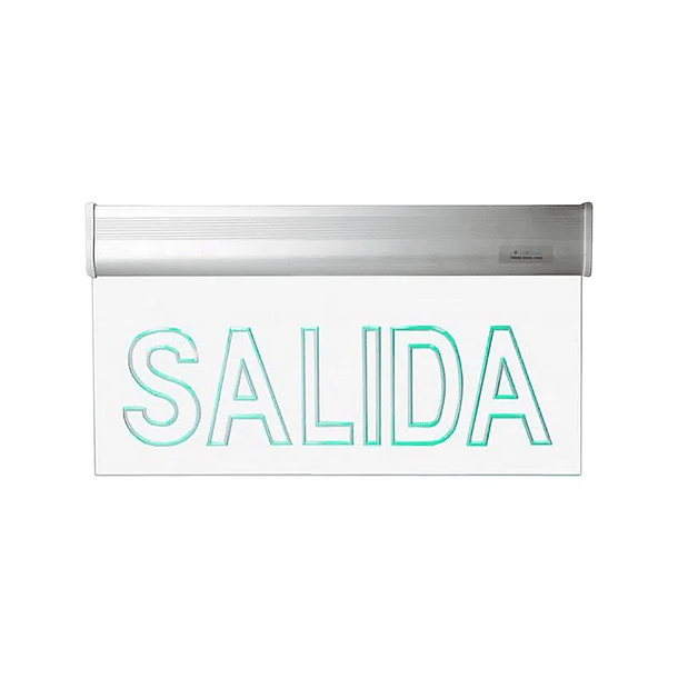 Señaletica de Emergencia LED SALIDA Autonomía 180min 36x20cm