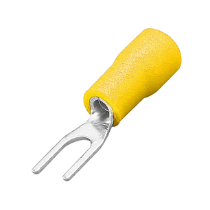 Terminal Horquilla 12-10 AWG 6mm Amarillo 100 Unidades