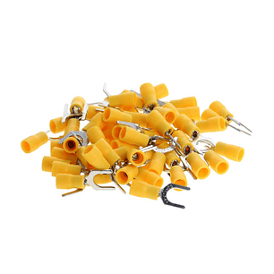 Terminal Horquilla 12-10 AWG 5mm Amarillo 100 Unidades