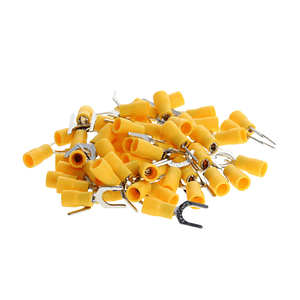 Terminal Horquilla 12-10 AWG 4mm Amarillo 100 Unidades