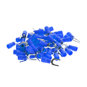 Terminal Horquilla 16-14 AWG 4mm Azul 100 Unidades