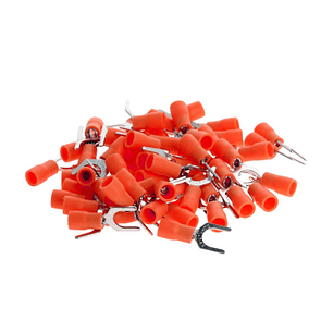Terminal Horquilla 22-16 AWG 4mm Rojo 100 Unidades