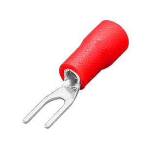 Terminal Horquilla 22-16 AWG 4mm Rojo 100 Unidades