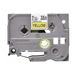 Cinta Etiquetadora Brother TZE-S621 9mm Negro en Amarillo
