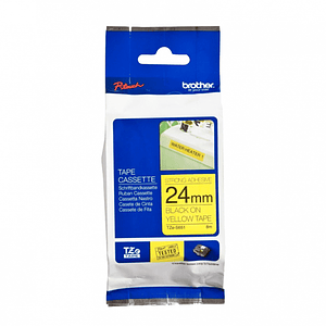 Cinta Etiquetadora Brother TZE-S651 24mm Negro En Amarillo