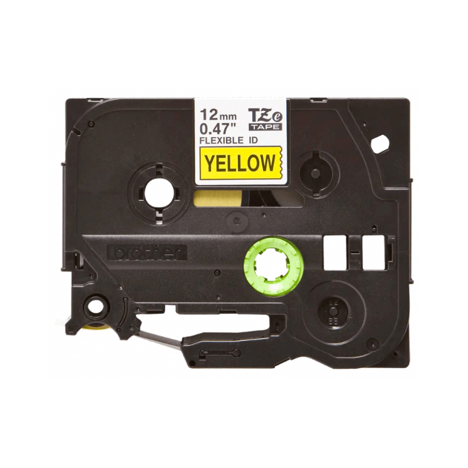 Cinta Etiquetadora TZE-FX631 12mm Negro En Amarillo