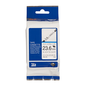 Cinta Termoretractil Brother HSE-251 24mm Negro En Blanco