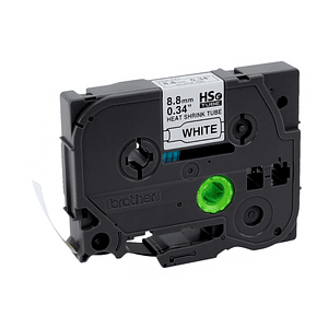 Cinta Termoretractil Brother HSE-221 9mm Negro En Blanco