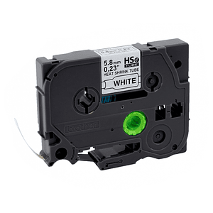 Cinta Termoretractil Brother HSE-211E 5,2mm Negro En Blanco