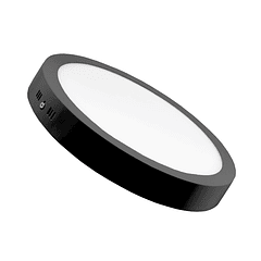 Panel LED Sobrepuesto Redondo 24W 4000K 300mm Negro