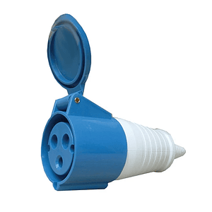 Enchufe Industrial Hembra Volante 2P+T 32A 220V IP44