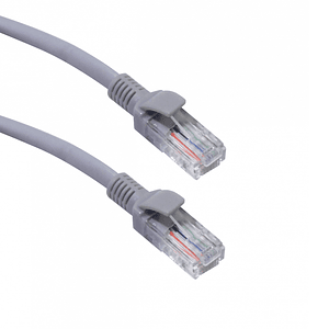 Cable Patch Inyectado Multifilar 1 Metro Gris CAT5E