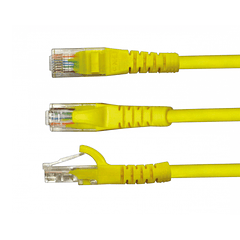 Cable Patch Inyectado Multifilar 30cm Amarillo CAT5E 4 Unidades