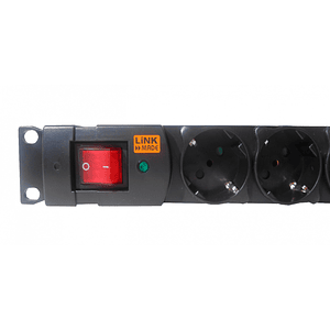 PDU Regleta 8 Enchufes Shuko 10A Para Rack 1U Linkmade