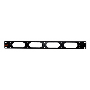 Tapa Cubre Espacio con Aperturas Rack 1U 19 Pulgadas Negro Linkmade