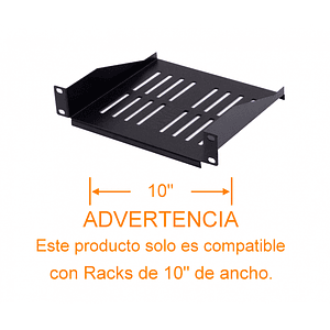 Bandeja Ventilada Negra para Rack 1U 10