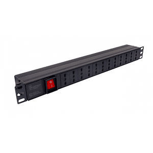PDU Regleta 12 Enchufes Hembra 10A para Rack 1U Linkmade