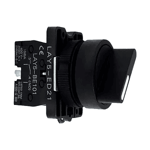 Selector Armado 22mm 2 Posiciones Maneta Corta 1 Contacto NA