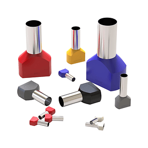 Terminal Ferrul Doble Aislado 18AWG 0,75mm 100 Unidades