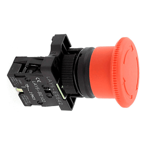 Pulsador de Emergencia por Tracción Cabezal 40mm Rojo