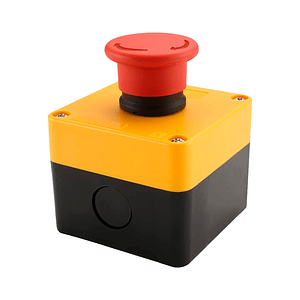 Pulsador Armado de Emergencia Rotatorio en Caja 40mm IP54 1NC