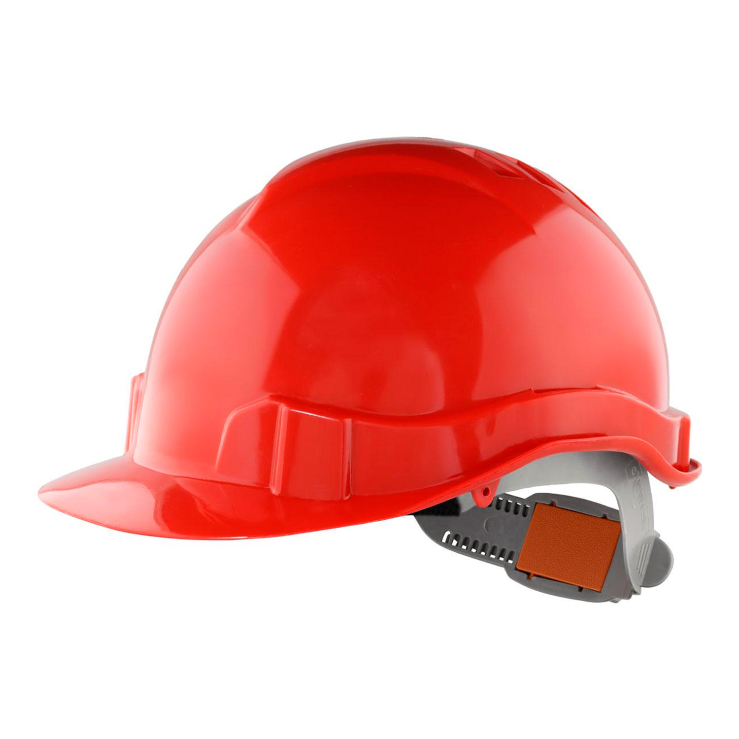 Casco de Seguridad con Ajuste Botón Rojo 4 Puntas
