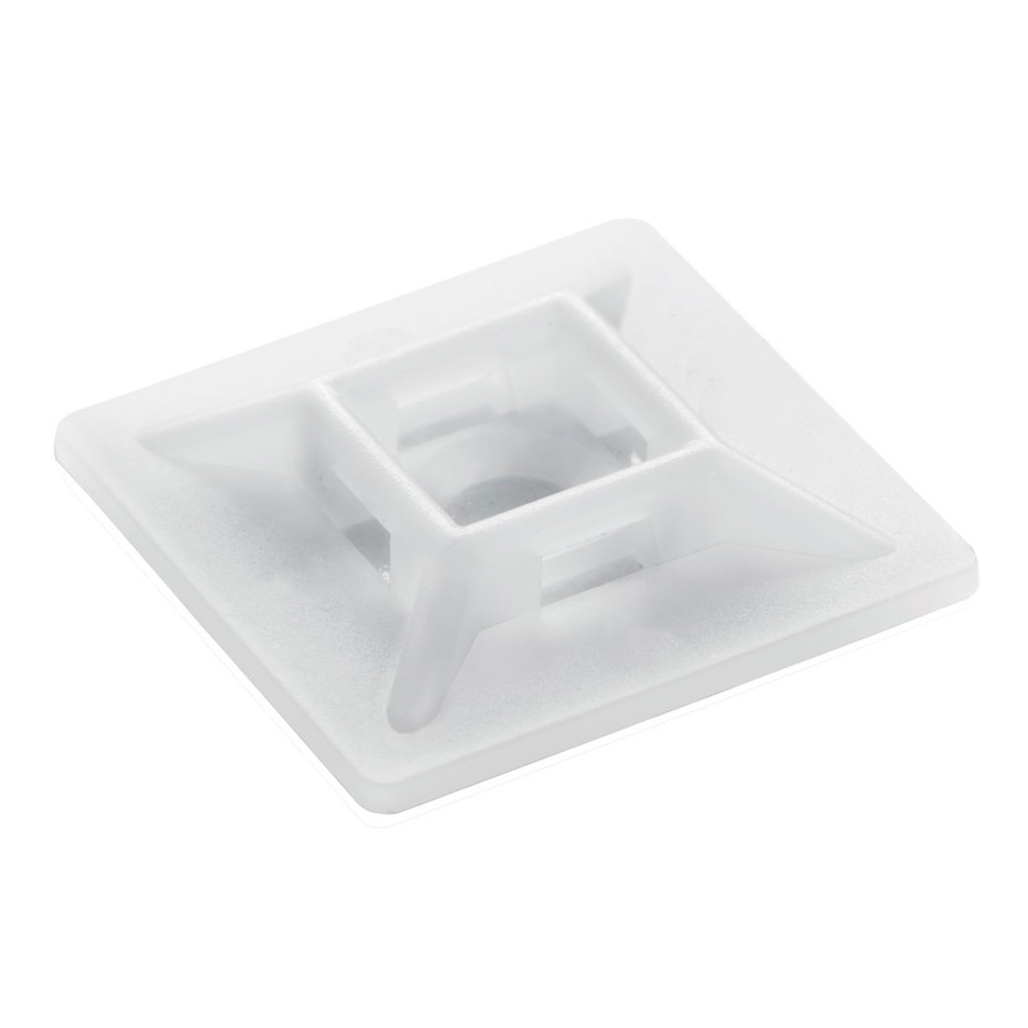 Base Autoadhesiva Blanca 30x30mm para Amarra (100 Unidades)
