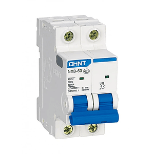 Interruptor Automático Bipolar 2x6A Curva C 6kA NXB-63 Chint
