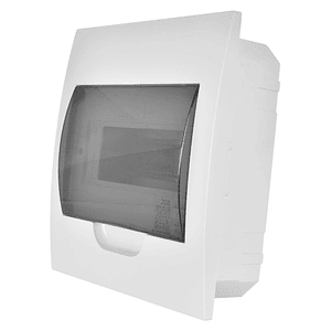 Tablero Embutido 8 Puestos Tapa Transparente