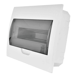 Tablero Embutido 12 Puestos Tapa Transparente