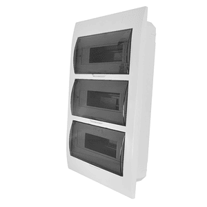 Tablero Embutido 36 Puestos Tapa Transparente