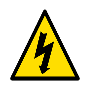 Señalética Advertencia Riesgo Eléctrico 20x20cm