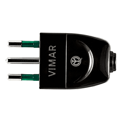 Enchufe Macho Volante 2P+T 10A 250V Negro