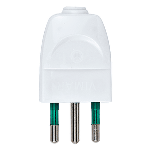 Enchufe Macho Volante 2P+T 10A 250V Blanco