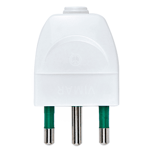 Enchufe Macho Volante 2P+T 16A 250V Blanco