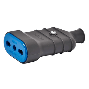 Enchufe Hembra Volante 2P+T 10/16A 250V Gris