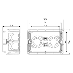 Caja Embutida Plástica Libre de Halogenos 5/8