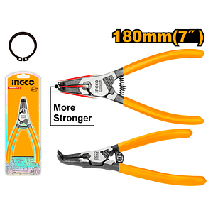 Alicate Curvo Industrial Seguro Seeger Interno 180mm 7