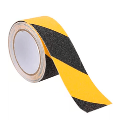 Cinta Adhesiva Antideslizante Amarillo-Negro 5cm x 15mts