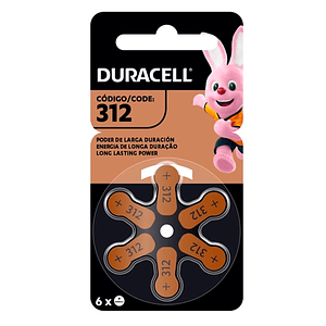Pack 6 Pilas Duracell Audiológicas 312