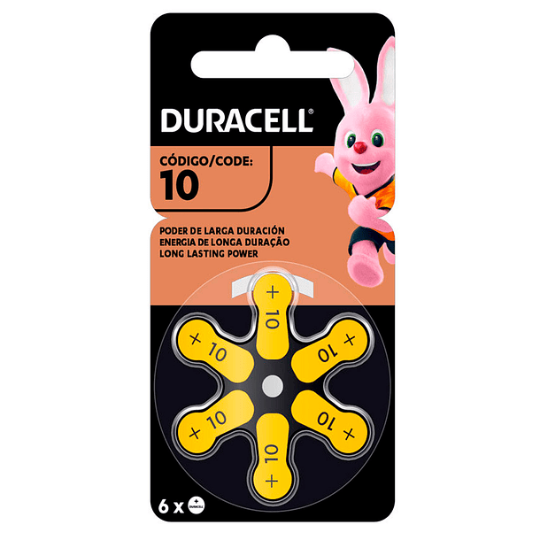 Pack 6 Pilas Duracell Audiológicas 10