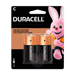 Pilas Alcalina Duracell C 2 Unidades