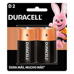 Pilas Alcalina Duracell D 2 Unidades