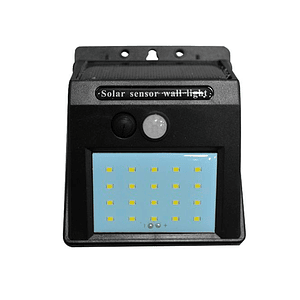 Foco LED Solar 4W para Muro con Sensor Movimiento Negro