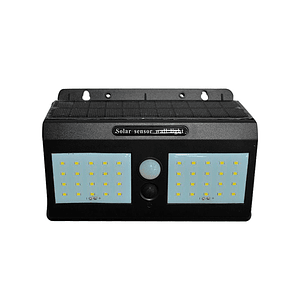 Foco LED Solar 8W para Muro con Sensor Movimiento Negro